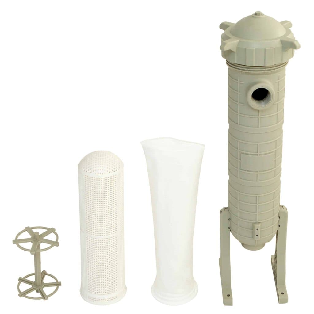 Industrial filter with clean white components