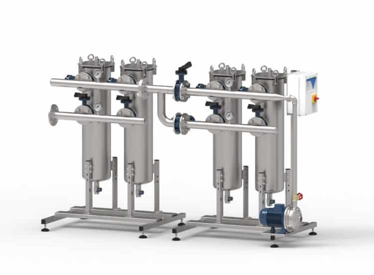 Integrated wdfi pump skid with complex header system