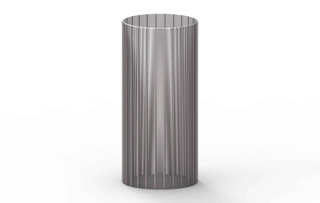 Wedge wire fito slot filter with precise longitudinal axis