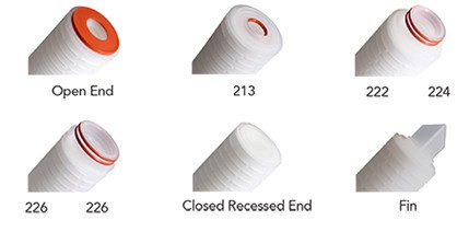 Diverse end cap styles for filter configurations